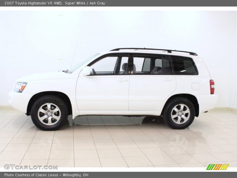 Super White / Ash Gray 2007 Toyota Highlander V6 4WD