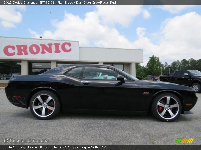 Pitch Black / Dark Slate Gray/Radar Red 2012 Dodge Challenger SRT8 392