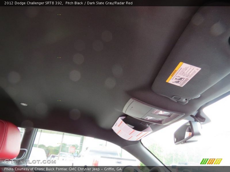 Pitch Black / Dark Slate Gray/Radar Red 2012 Dodge Challenger SRT8 392