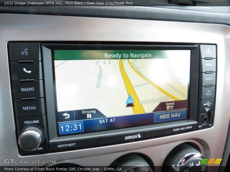 Navigation of 2012 Challenger SRT8 392