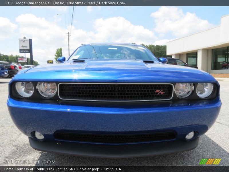 Blue Streak Pearl / Dark Slate Gray 2012 Dodge Challenger R/T Classic