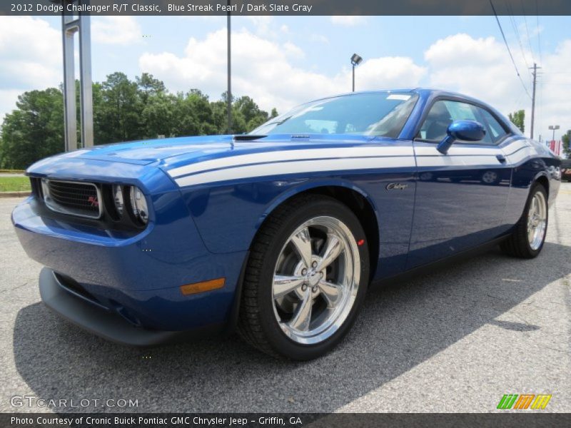 Blue Streak Pearl / Dark Slate Gray 2012 Dodge Challenger R/T Classic