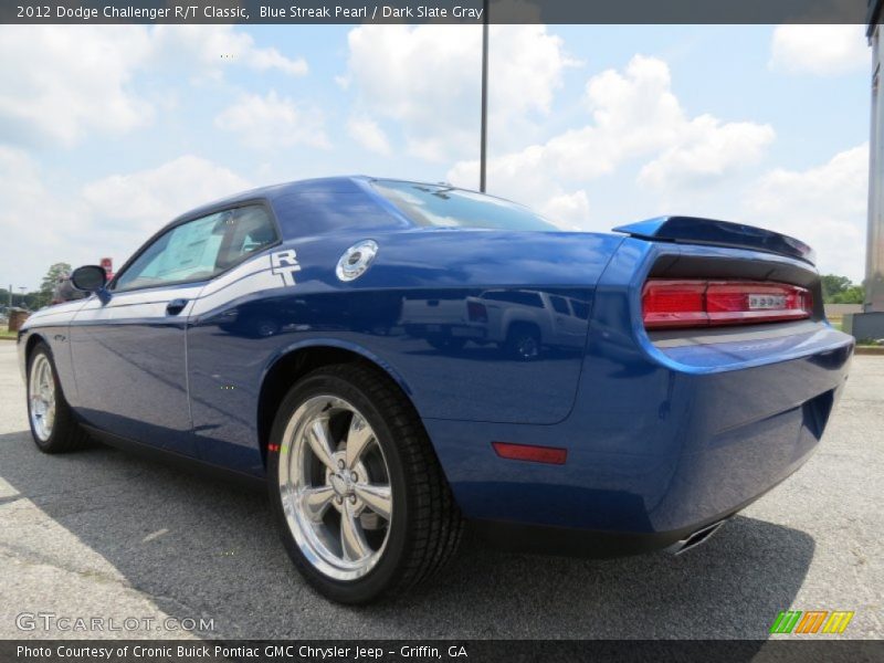 Blue Streak Pearl / Dark Slate Gray 2012 Dodge Challenger R/T Classic