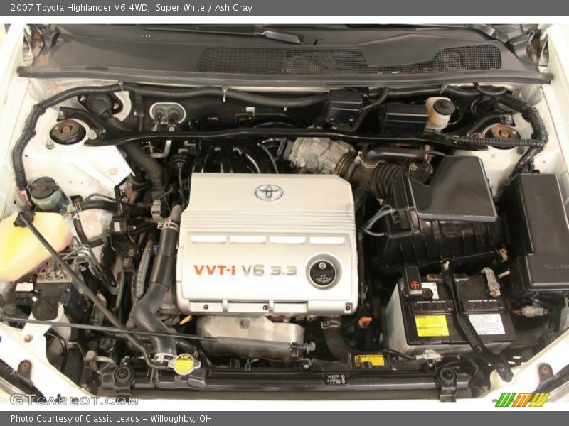 Super White / Ash Gray 2007 Toyota Highlander V6 4WD