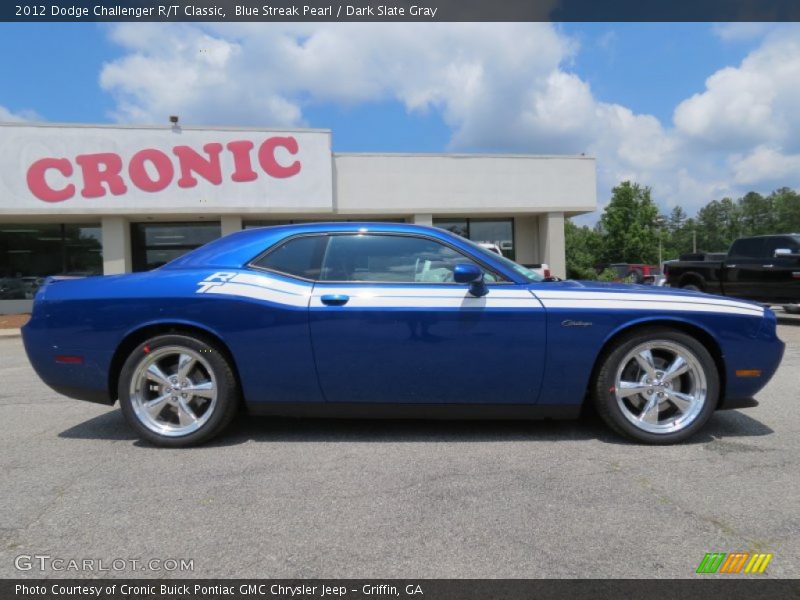 Blue Streak Pearl / Dark Slate Gray 2012 Dodge Challenger R/T Classic