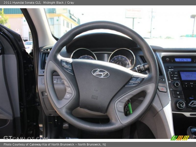 Midnight Black / Gray 2011 Hyundai Sonata GLS