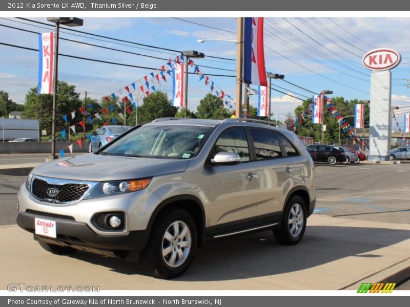 Titanium Silver / Beige 2012 Kia Sorento LX AWD