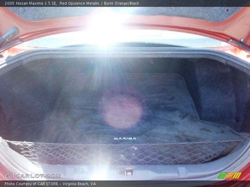 Red Opulence Metallic / Burnt Orange/Black 2005 Nissan Maxima 3.5 SE