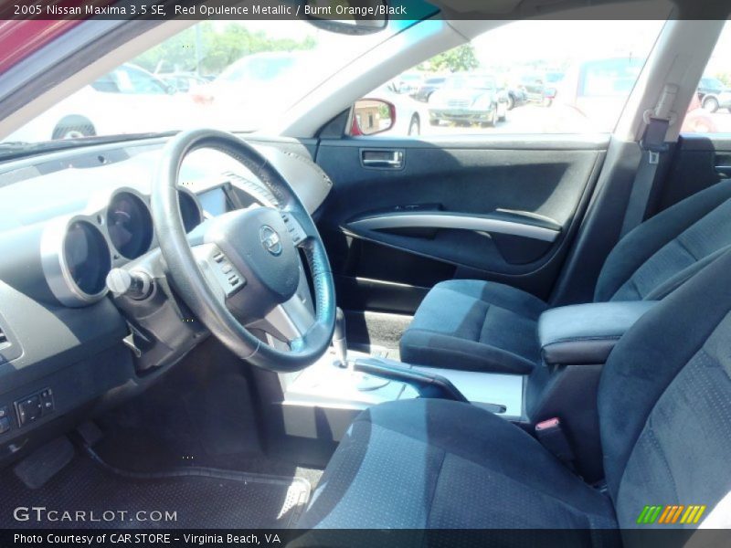 Red Opulence Metallic / Burnt Orange/Black 2005 Nissan Maxima 3.5 SE