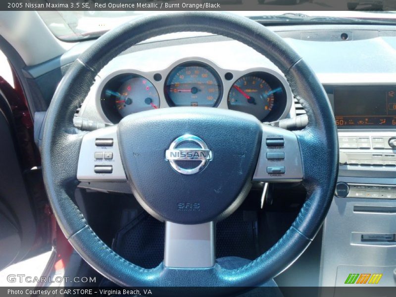Red Opulence Metallic / Burnt Orange/Black 2005 Nissan Maxima 3.5 SE