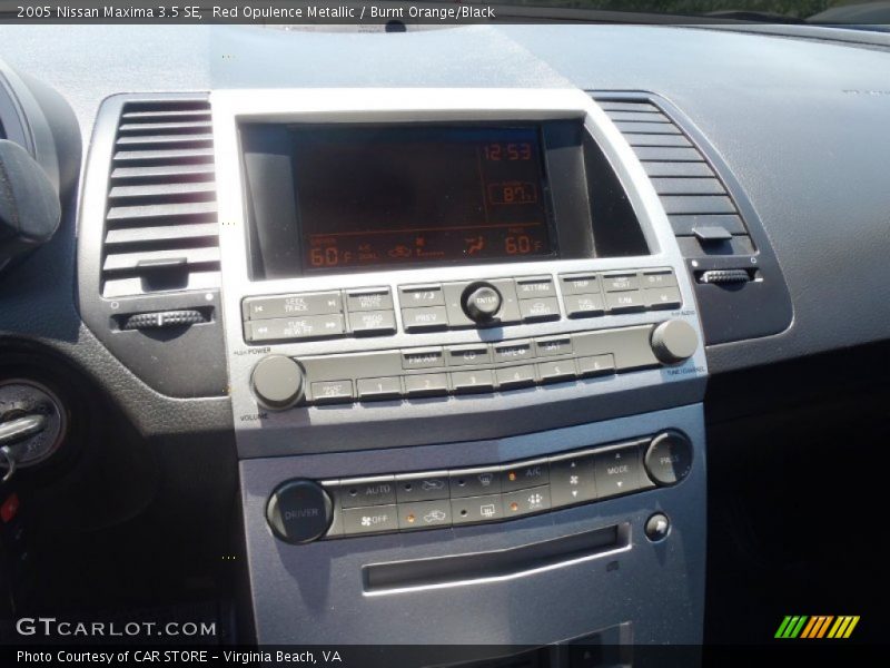 Red Opulence Metallic / Burnt Orange/Black 2005 Nissan Maxima 3.5 SE