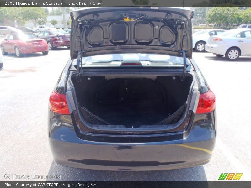 Black Pearl / Gray 2008 Hyundai Elantra GLS Sedan