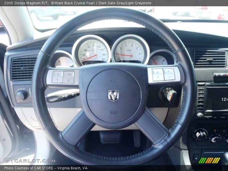 Brilliant Black Crystal Pearl / Dark Slate Gray/Light Graystone 2005 Dodge Magnum R/T