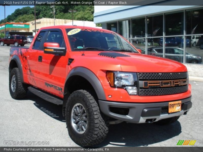 Front 3/4 View of 2010 F150 SVT Raptor SuperCab 4x4