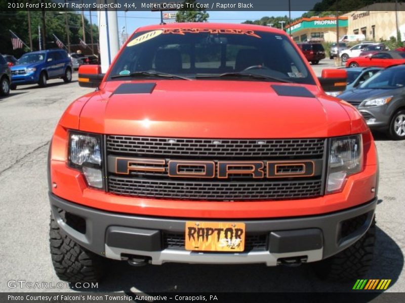 Molten Orange Tri Coat / Raptor Black 2010 Ford F150 SVT Raptor SuperCab 4x4