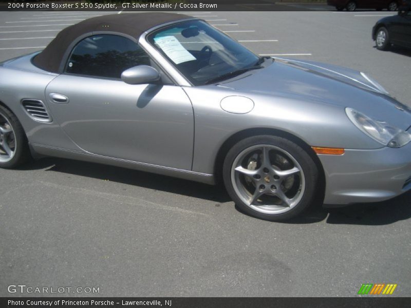 GT Silver Metallic / Cocoa Brown 2004 Porsche Boxster S 550 Spyder