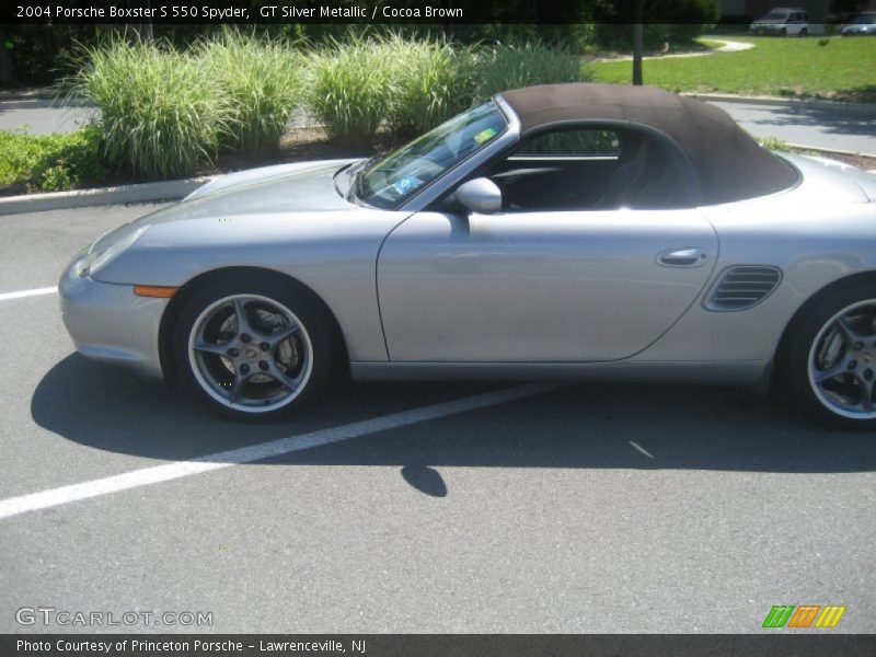 GT Silver Metallic / Cocoa Brown 2004 Porsche Boxster S 550 Spyder