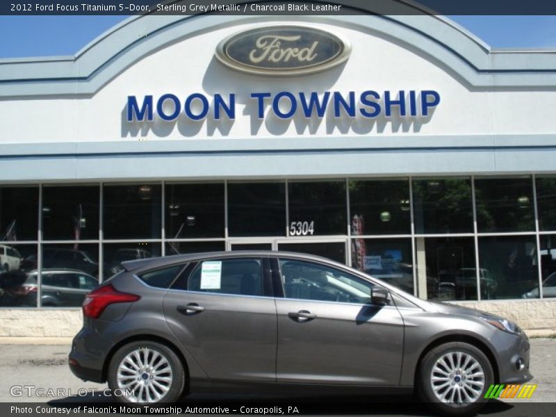 Sterling Grey Metallic / Charcoal Black Leather 2012 Ford Focus Titanium 5-Door
