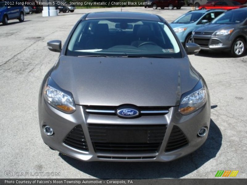 Sterling Grey Metallic / Charcoal Black Leather 2012 Ford Focus Titanium 5-Door