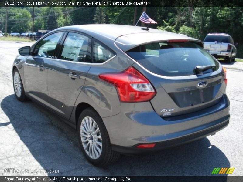 Sterling Grey Metallic / Charcoal Black Leather 2012 Ford Focus Titanium 5-Door