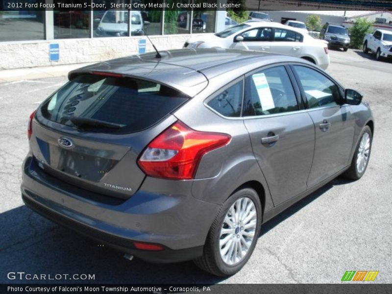 Sterling Grey Metallic / Charcoal Black Leather 2012 Ford Focus Titanium 5-Door