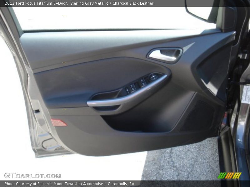 Sterling Grey Metallic / Charcoal Black Leather 2012 Ford Focus Titanium 5-Door