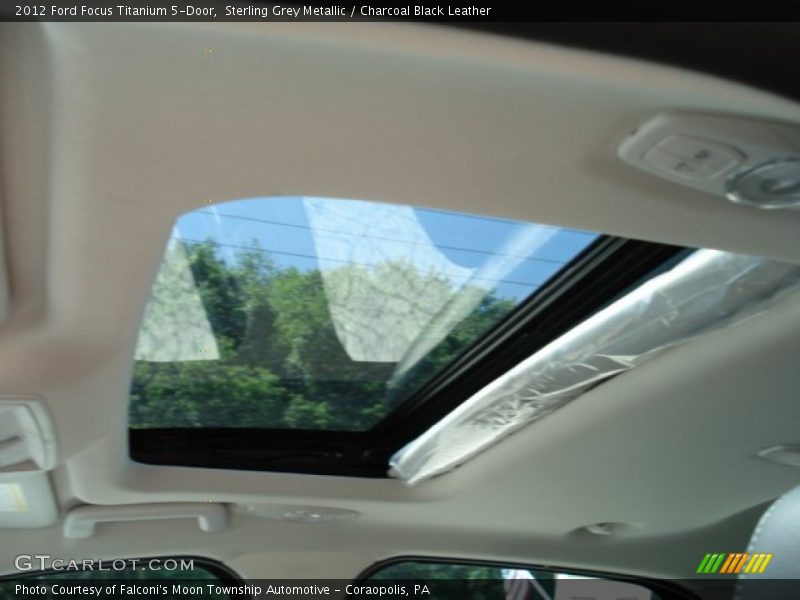 Sterling Grey Metallic / Charcoal Black Leather 2012 Ford Focus Titanium 5-Door