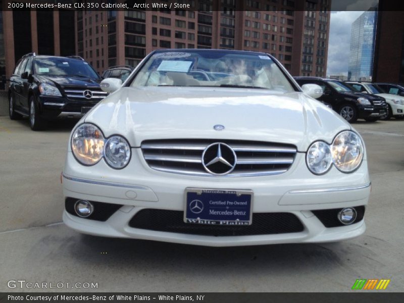 Arctic White / Stone 2009 Mercedes-Benz CLK 350 Cabriolet