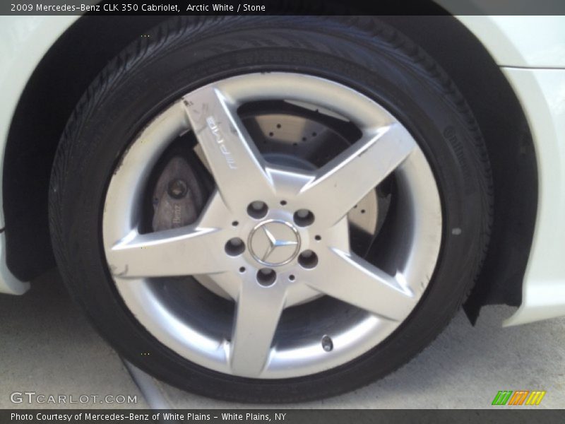 Arctic White / Stone 2009 Mercedes-Benz CLK 350 Cabriolet