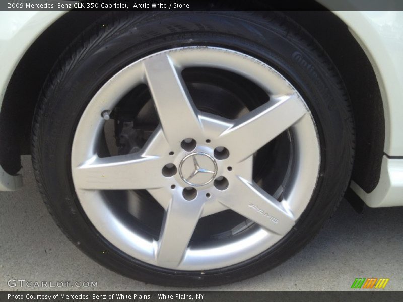 Arctic White / Stone 2009 Mercedes-Benz CLK 350 Cabriolet