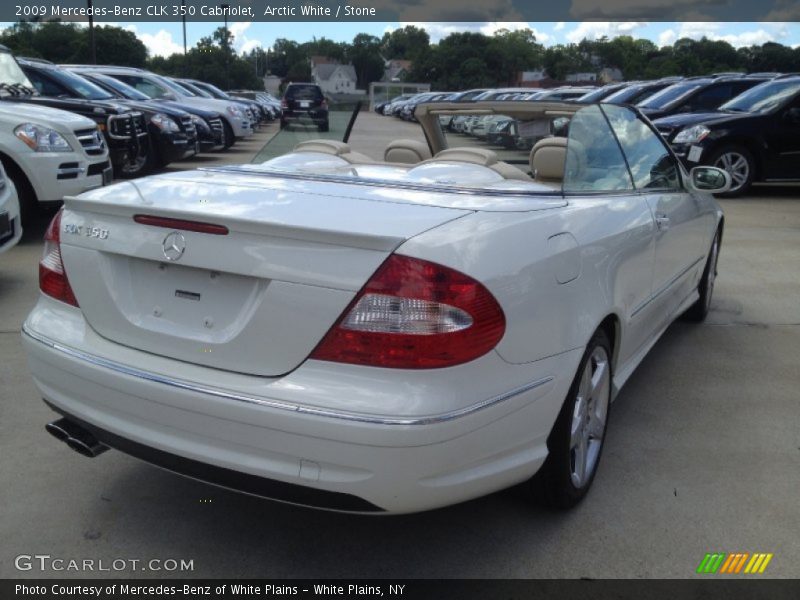 Arctic White / Stone 2009 Mercedes-Benz CLK 350 Cabriolet