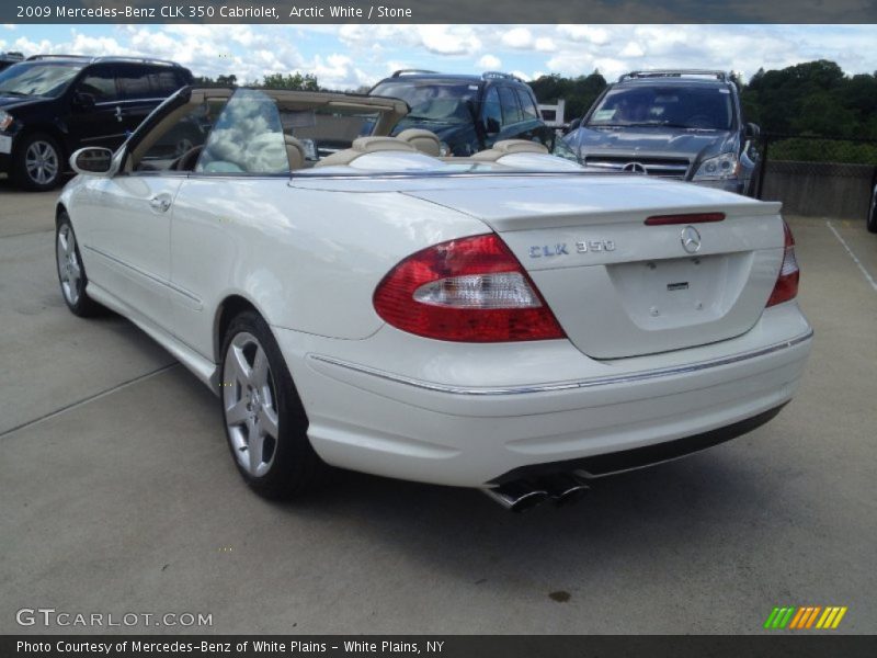 Arctic White / Stone 2009 Mercedes-Benz CLK 350 Cabriolet