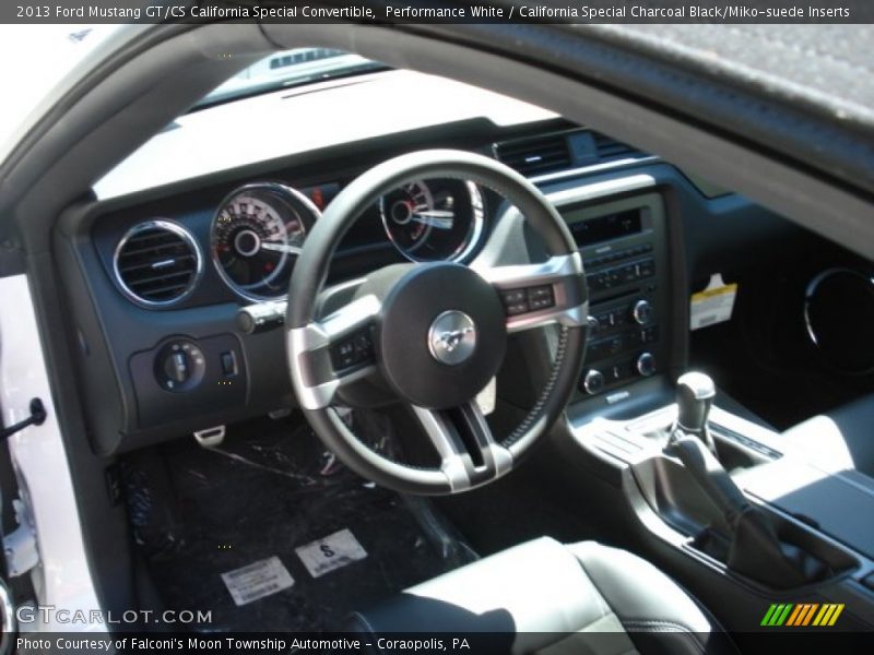 Performance White / California Special Charcoal Black/Miko-suede Inserts 2013 Ford Mustang GT/CS California Special Convertible