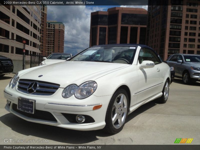Arctic White / Stone 2009 Mercedes-Benz CLK 350 Cabriolet
