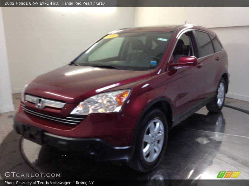 Tango Red Pearl / Gray 2009 Honda CR-V EX-L 4WD
