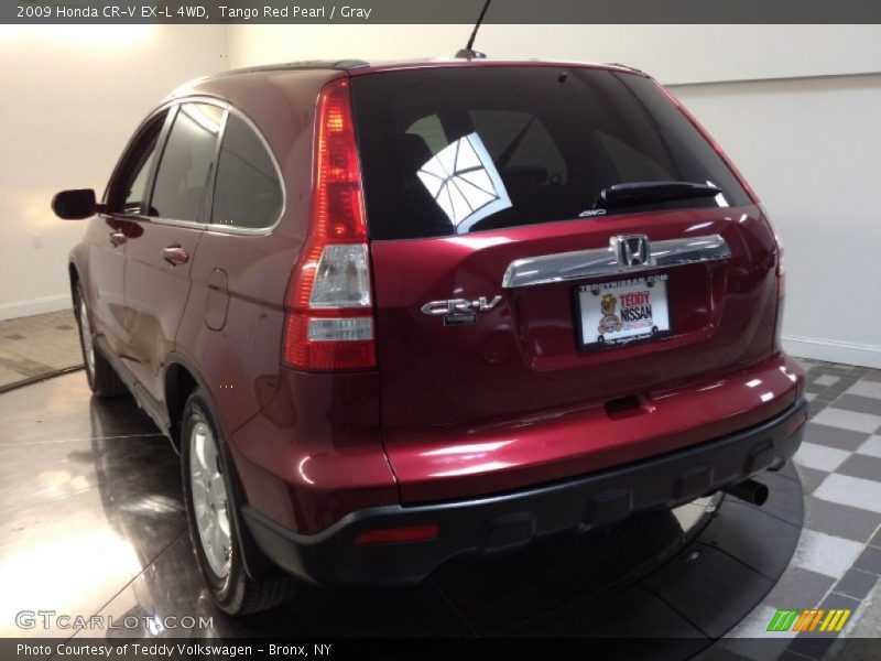 Tango Red Pearl / Gray 2009 Honda CR-V EX-L 4WD