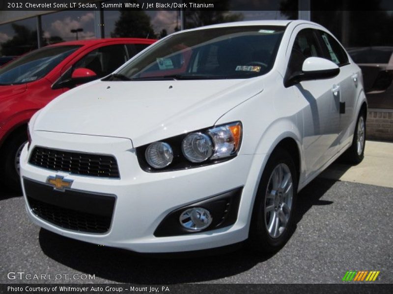 Summit White / Jet Black/Dark Titanium 2012 Chevrolet Sonic LT Sedan