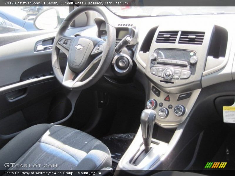 Summit White / Jet Black/Dark Titanium 2012 Chevrolet Sonic LT Sedan