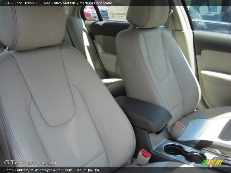 Red Candy Metallic / Medium Light Stone 2012 Ford Fusion SEL