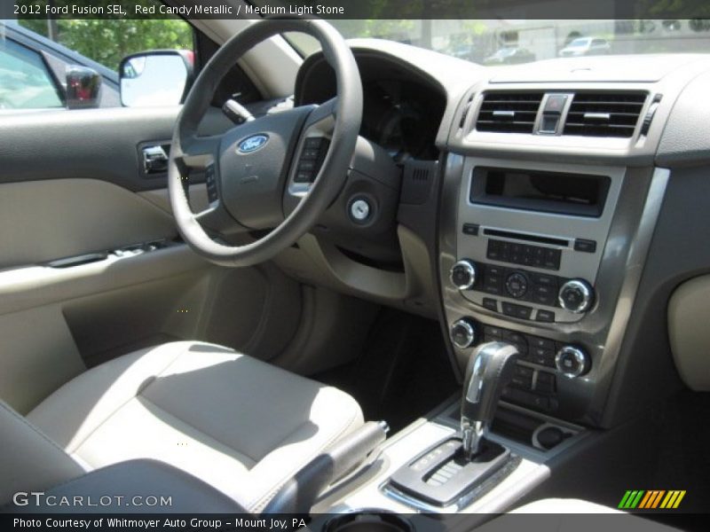 Red Candy Metallic / Medium Light Stone 2012 Ford Fusion SEL