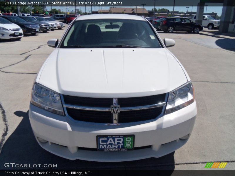 Stone White / Dark Khaki/Light Graystone 2010 Dodge Avenger R/T