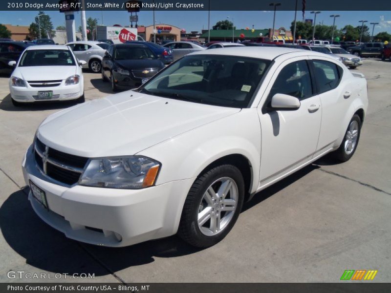 Stone White / Dark Khaki/Light Graystone 2010 Dodge Avenger R/T