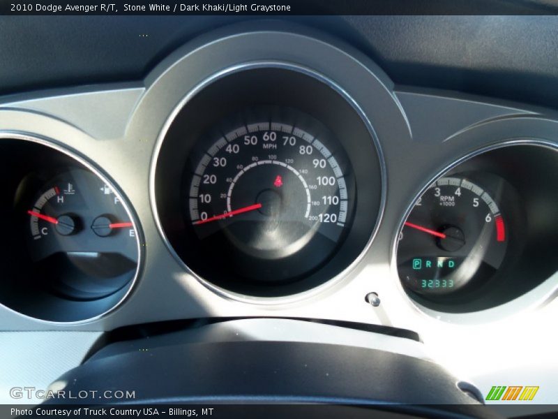 Stone White / Dark Khaki/Light Graystone 2010 Dodge Avenger R/T