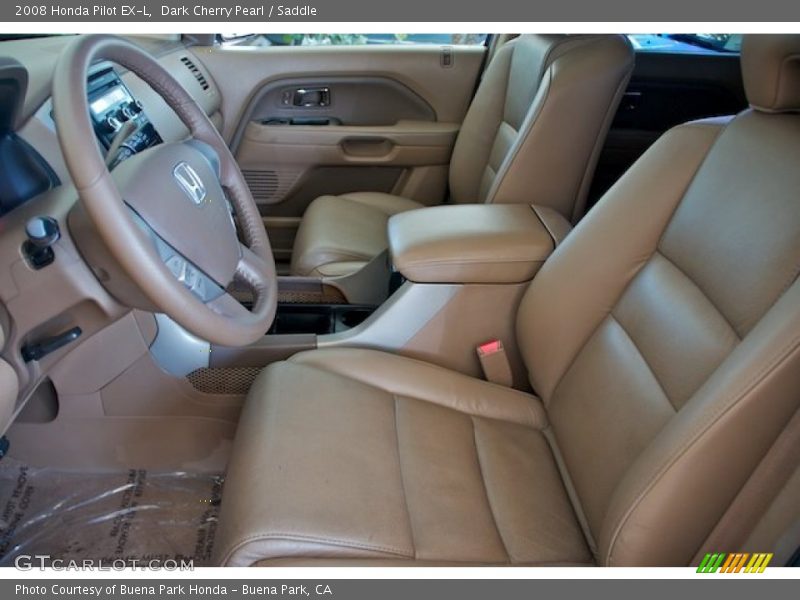 Dark Cherry Pearl / Saddle 2008 Honda Pilot EX-L