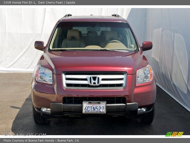 Dark Cherry Pearl / Saddle 2008 Honda Pilot EX-L