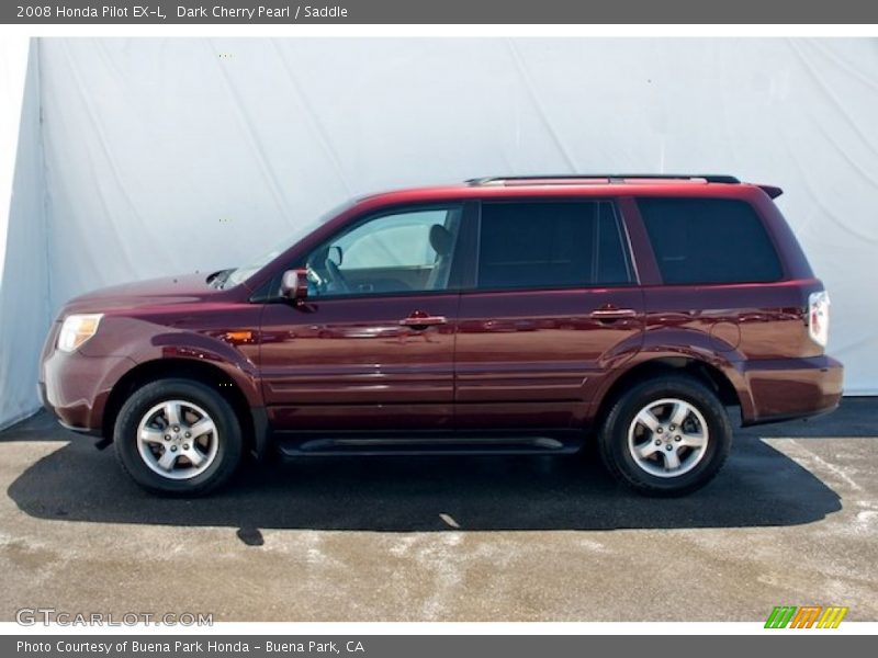 Dark Cherry Pearl / Saddle 2008 Honda Pilot EX-L
