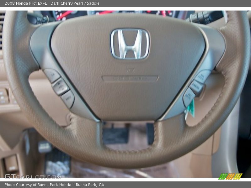 Dark Cherry Pearl / Saddle 2008 Honda Pilot EX-L