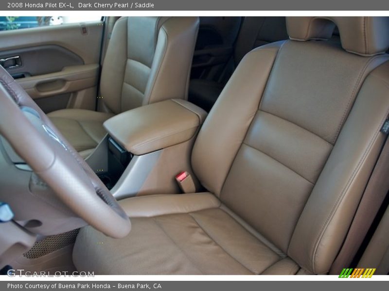 Dark Cherry Pearl / Saddle 2008 Honda Pilot EX-L