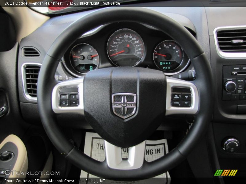 Black / Black/Light Frost Beige 2011 Dodge Avenger Mainstreet