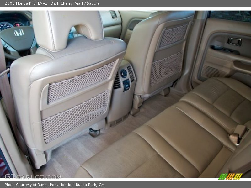 Dark Cherry Pearl / Saddle 2008 Honda Pilot EX-L
